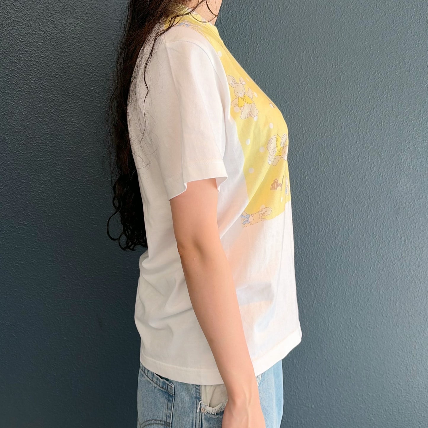 BA PAJAMA print t shirt / yellow / プリントTシャツ