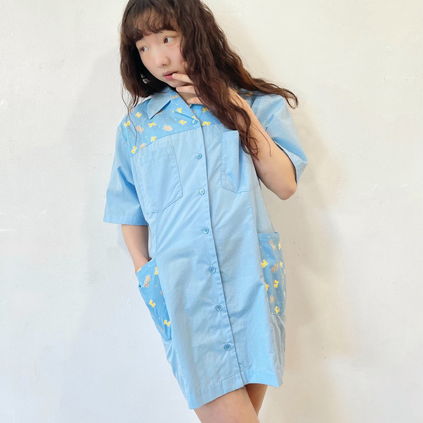 DINER GIRL DRESS / BLUE / シャツワンピース