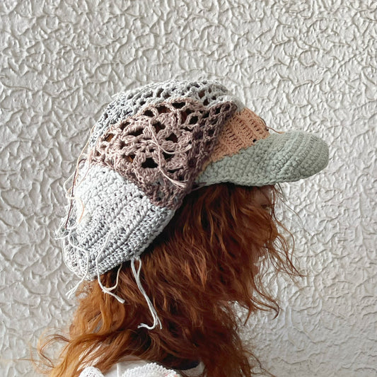 Knit newsboy / Brown / ニットニュースボーイキャップ