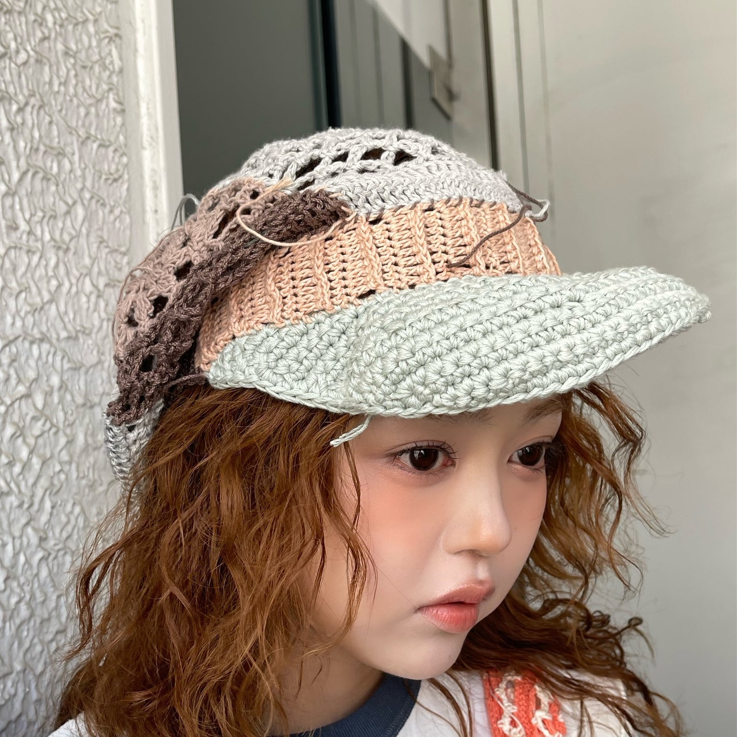 Knit newsboy / Brown / ニットニュースボーイキャップ