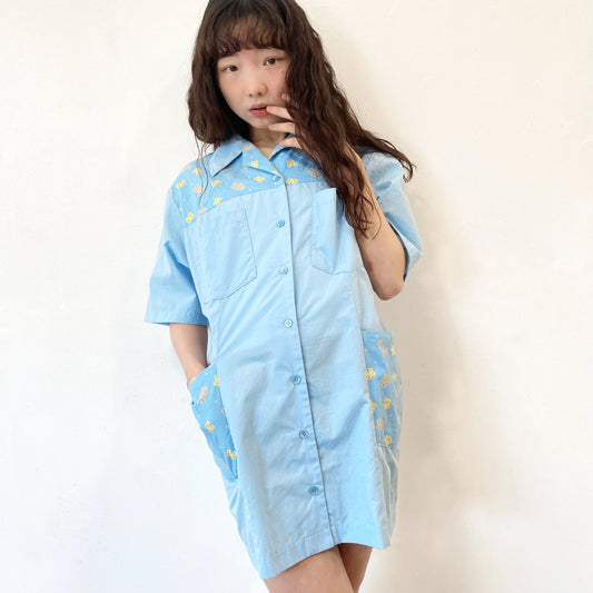 DINER GIRL DRESS / BLUE / シャツワンピース