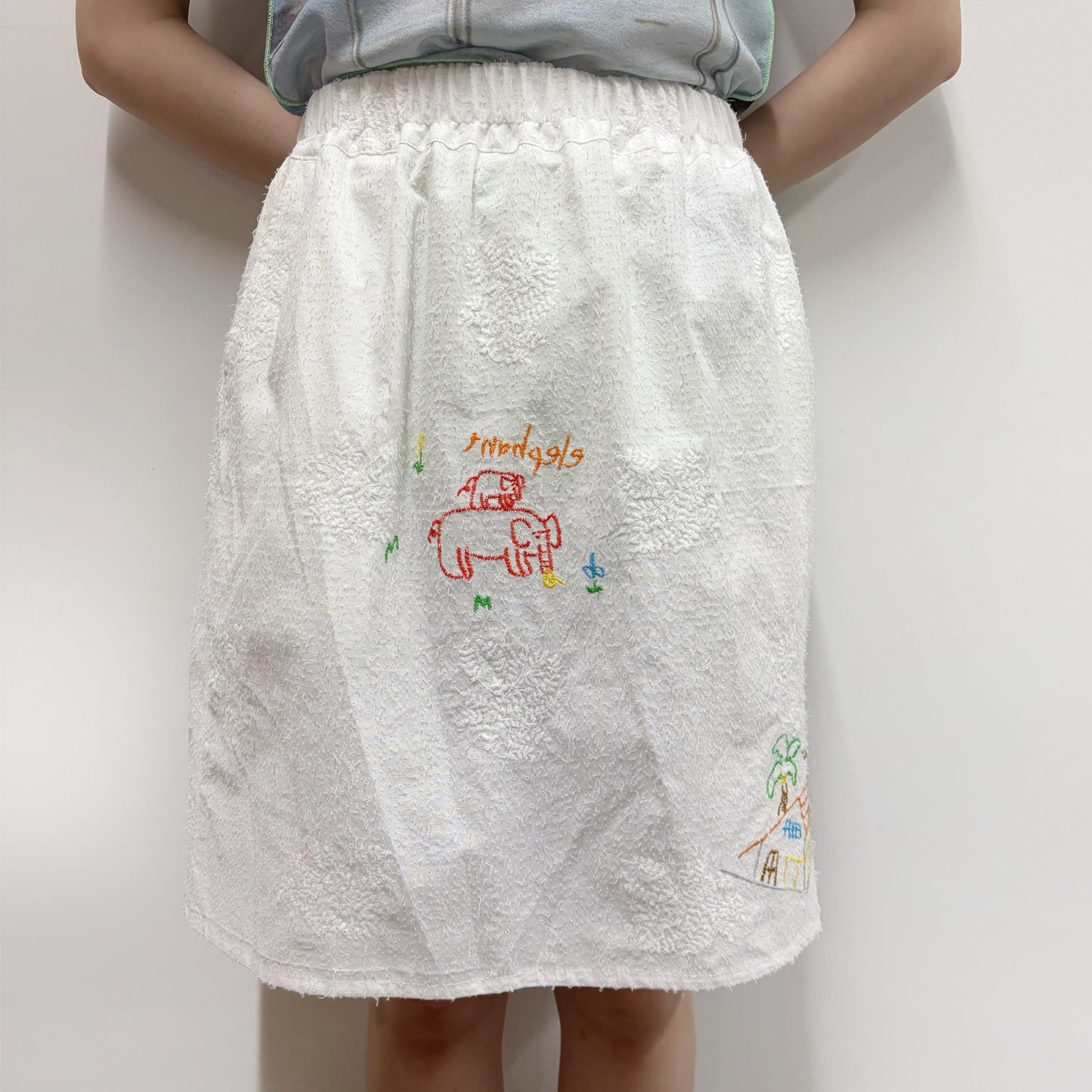 embroidery skirt / white / 刺?スカート