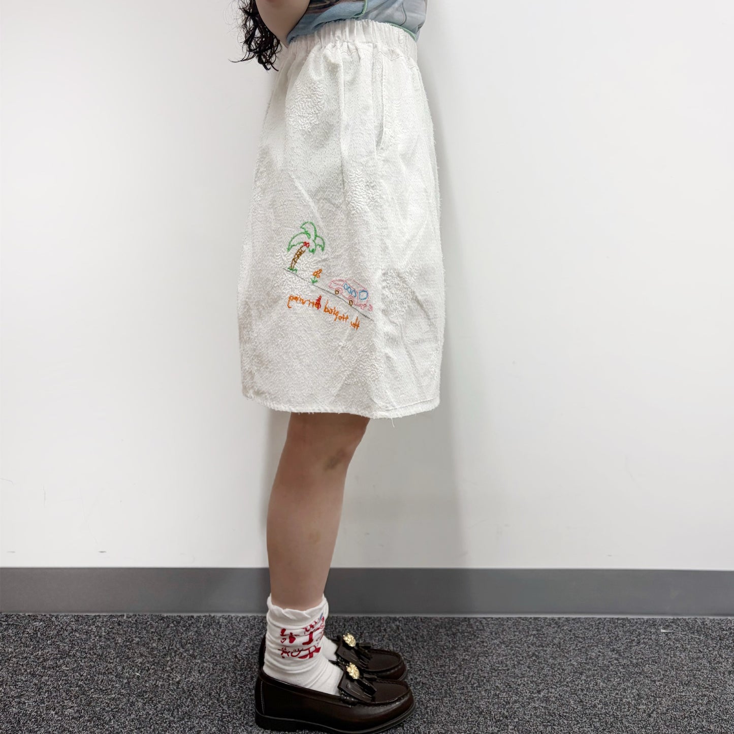 embroidery skirt / white / 刺?スカート