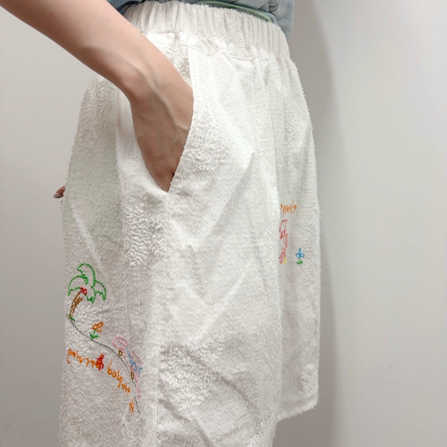 embroidery skirt / white / 刺?スカート