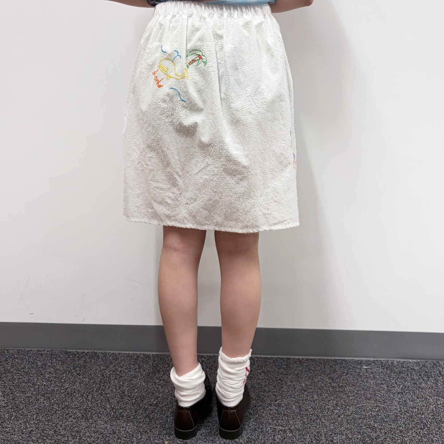 embroidery skirt / white / 刺?スカート