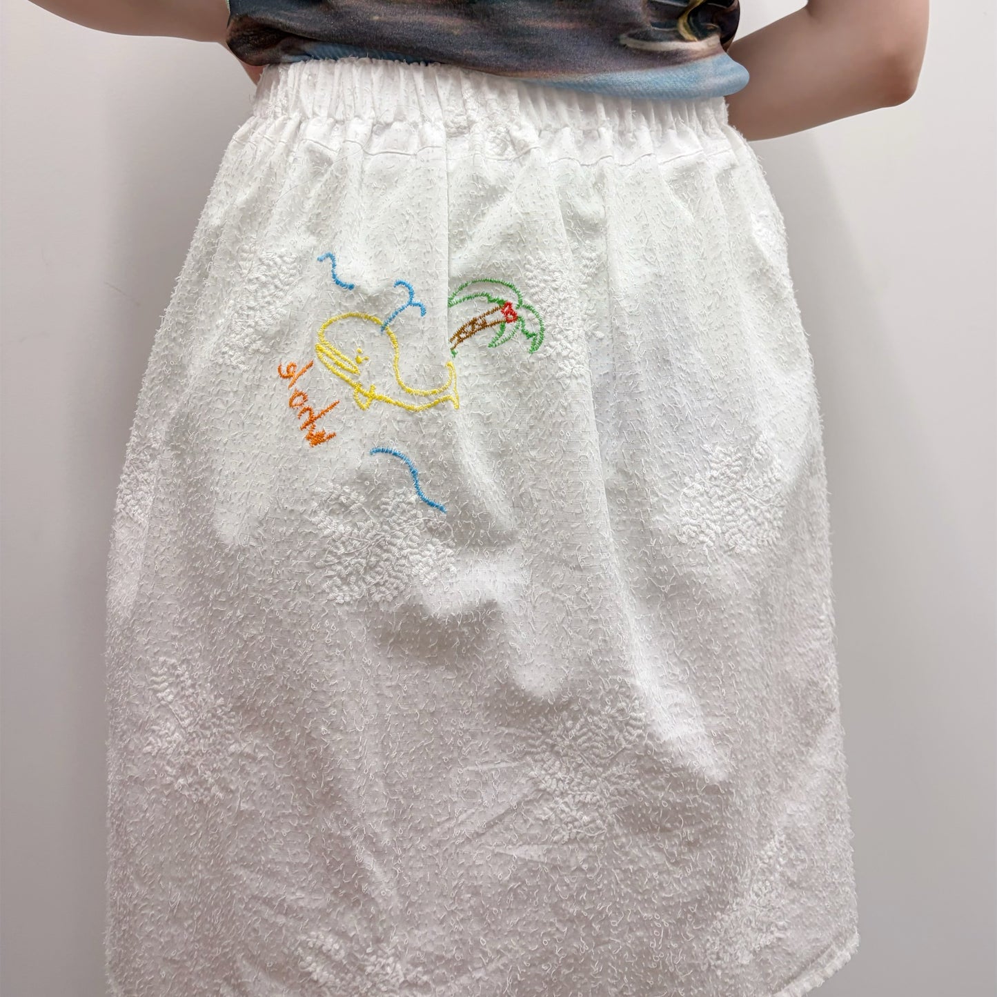 embroidery skirt / white / 刺?スカート