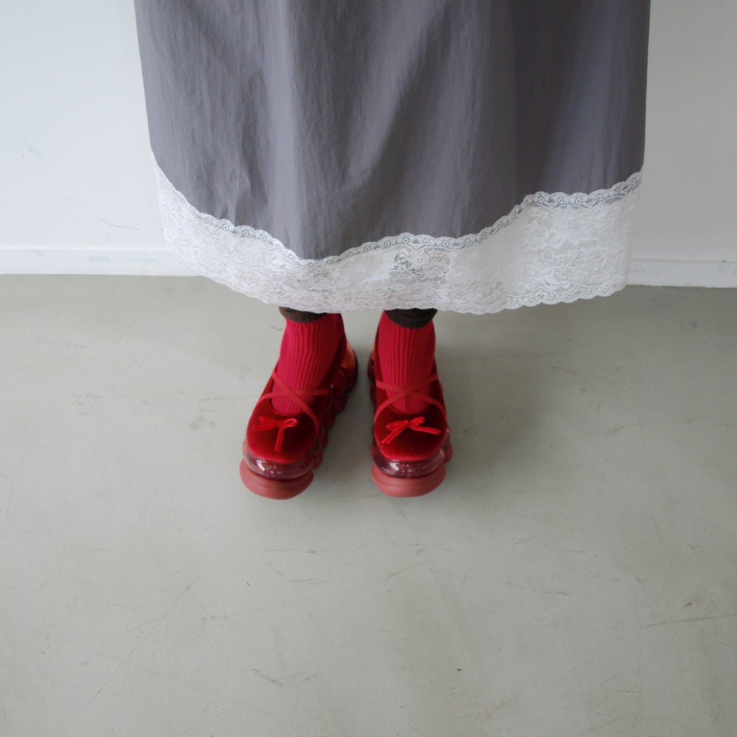 JEWELRY ARK BALLERINA / RED / ソックスバレエシューズ