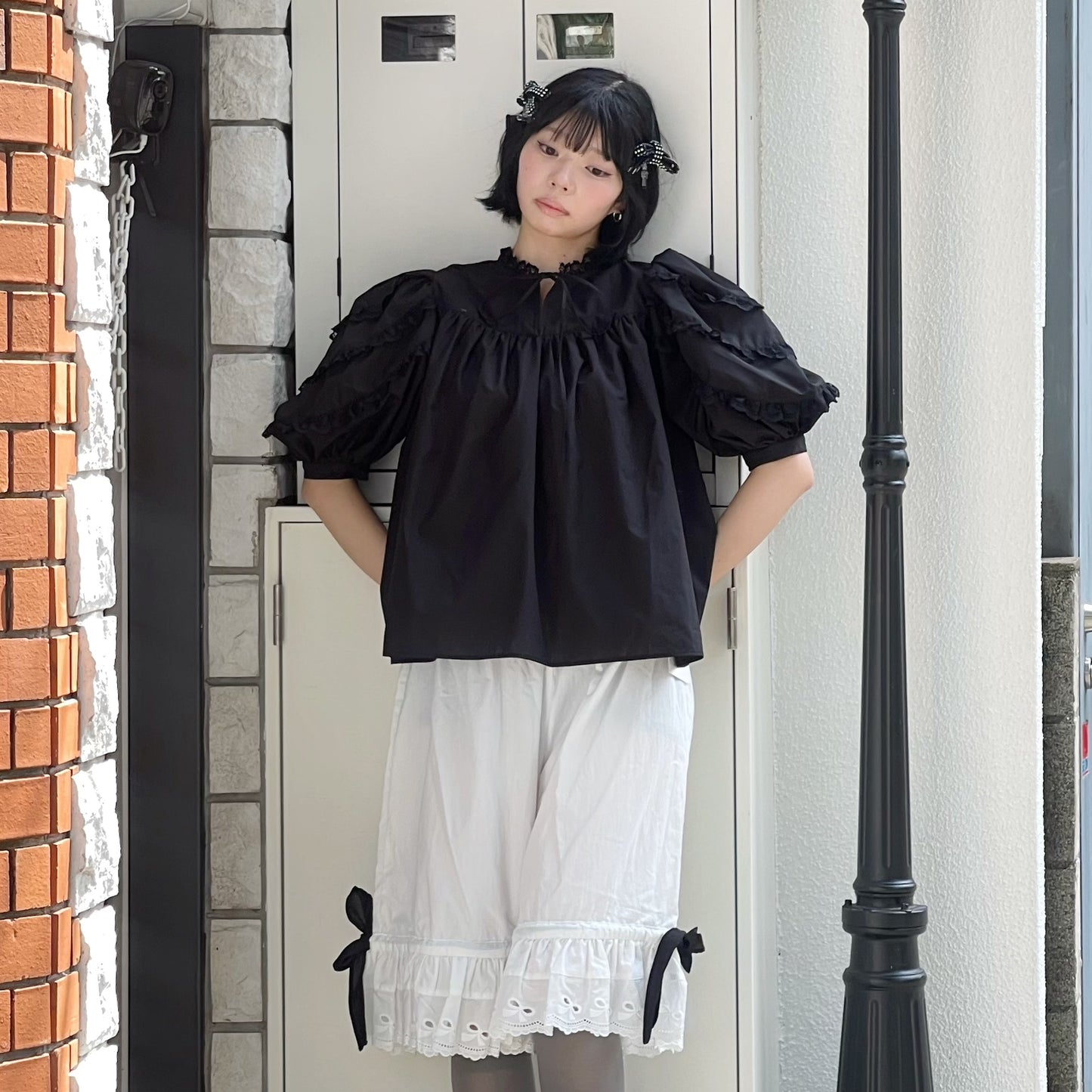 【SHEEP LIMITED】lace blouse / black / レースブラウス