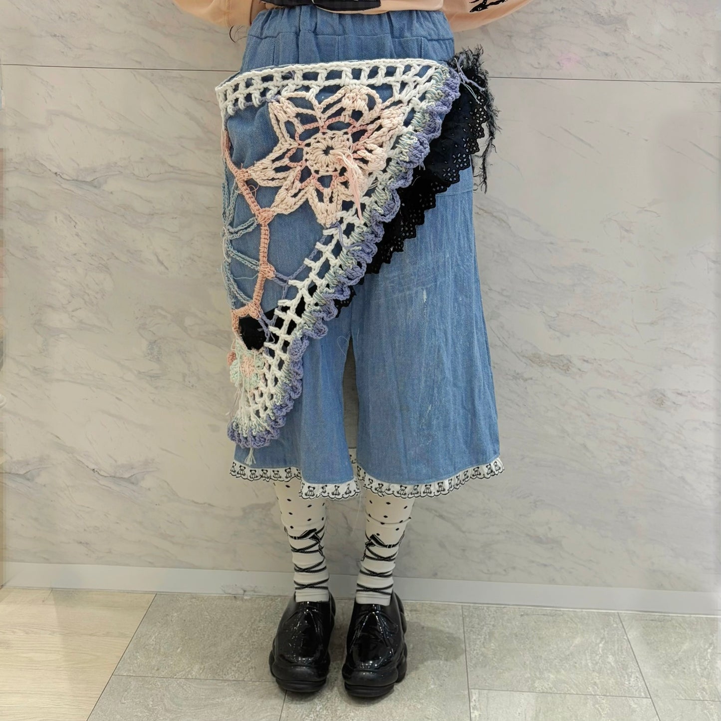 Knit denim skirt / Denim / ニットデニムスカート