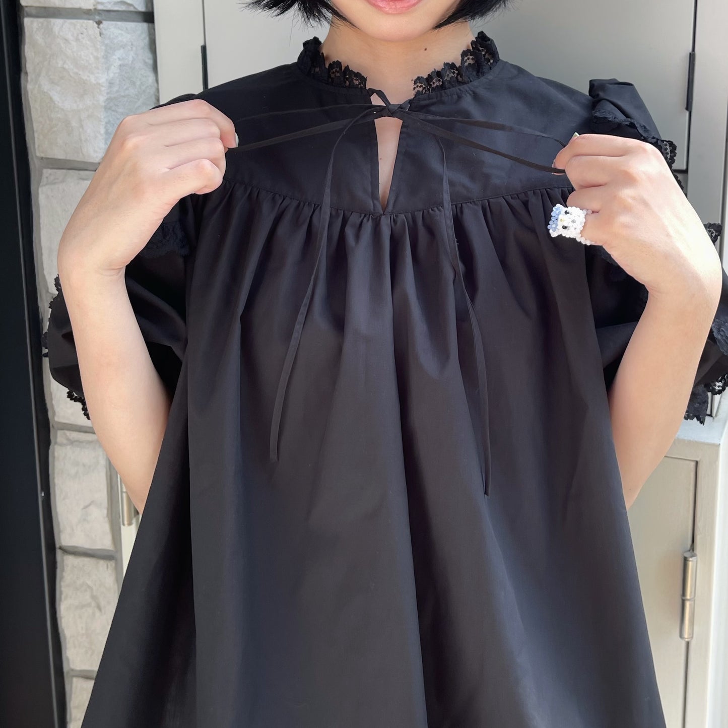 【SHEEP LIMITED】lace blouse / black / レースブラウス