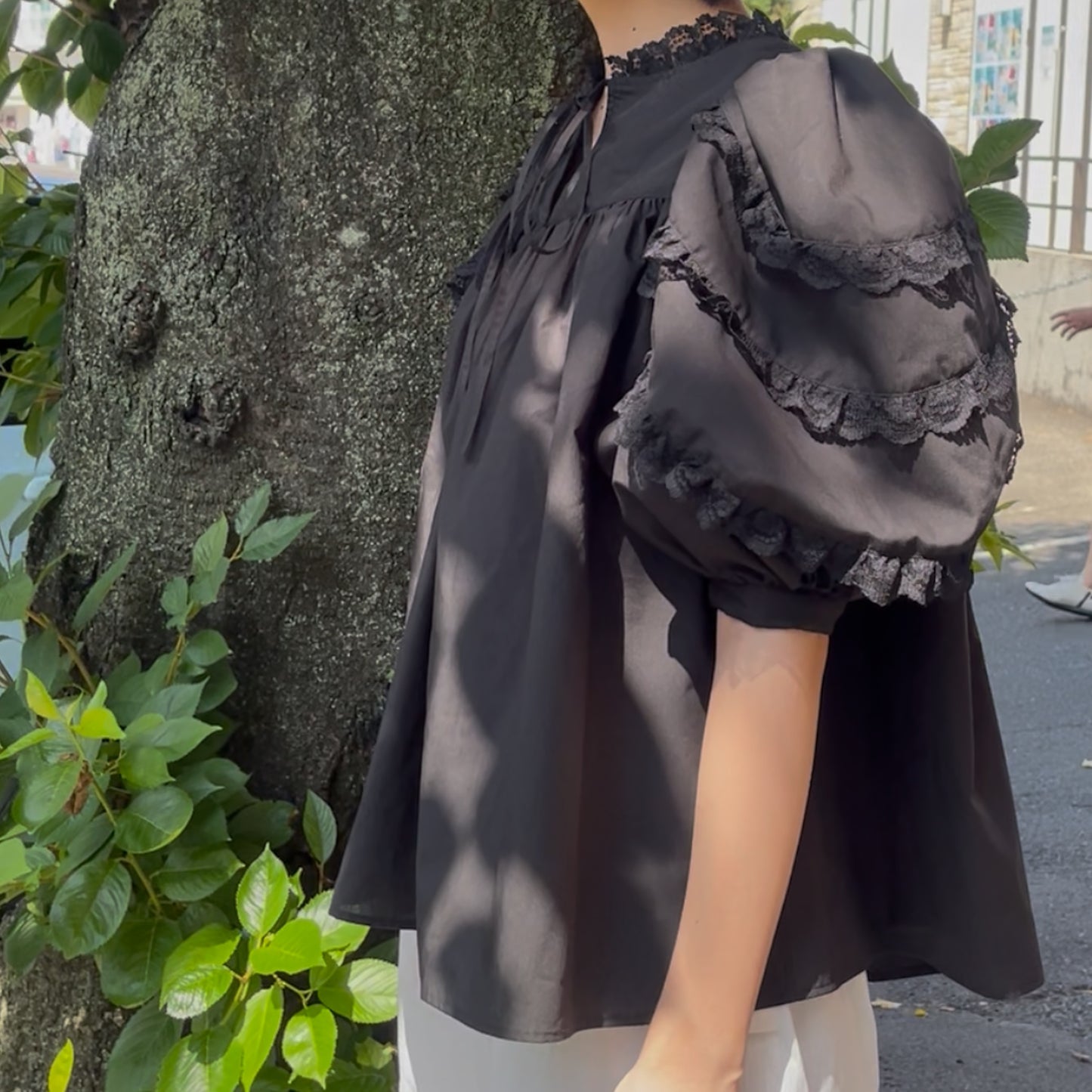 【SHEEP LIMITED】lace blouse / black / レースブラウス