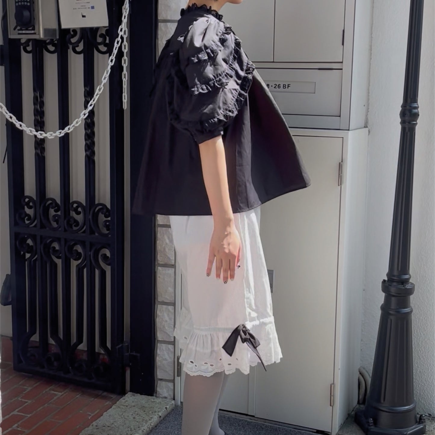 【SHEEP LIMITED】lace blouse / black / レースブラウス