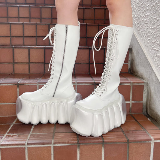 HIGH BUBBLE 18HOLE BOOTS / WHITE / MIKIOSAKABEブーツ