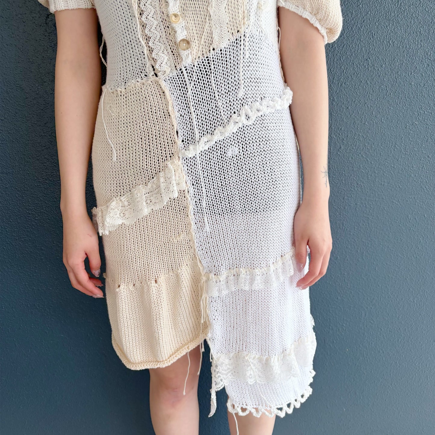Knit dress / Beige / ニットドレス