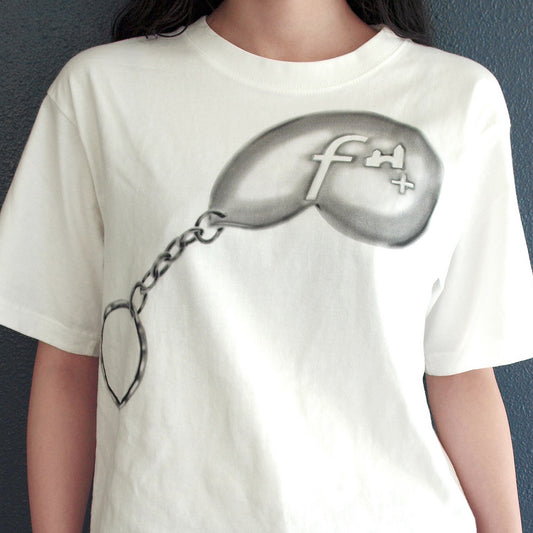 shell key chain print t shirt / white / オリジナルグラフィックTシャツ