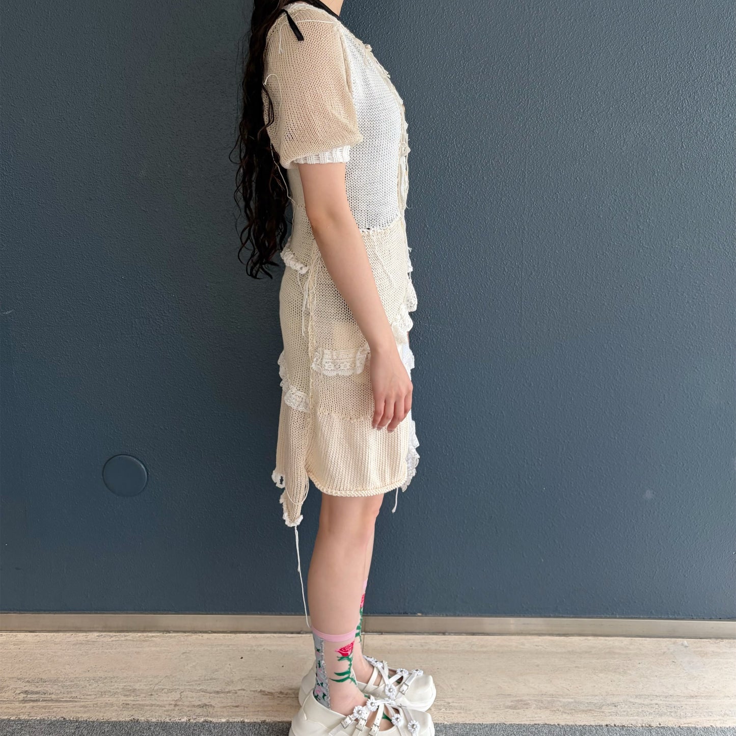 Knit dress / Beige / ニットドレス