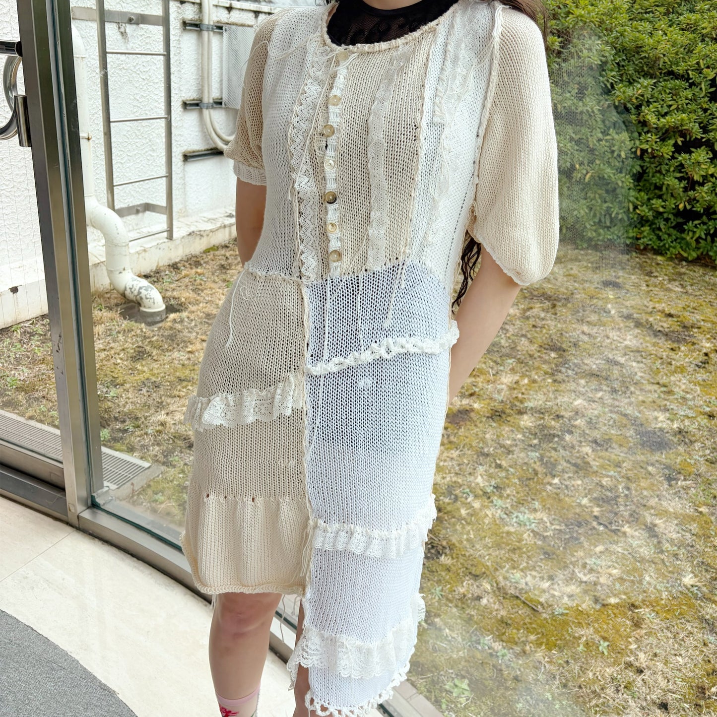 Knit dress / Beige / ニットドレス