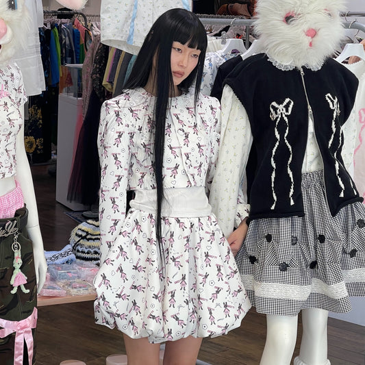 Little bunnies cropped jacket / Pink / クロップドジャケット