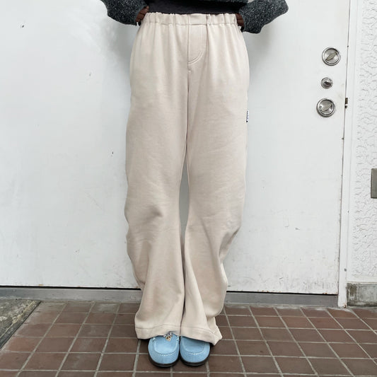curve sweat lounge pants / beige / カーブスウェットパンツ