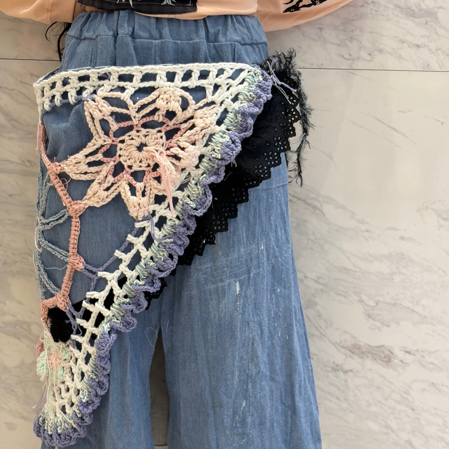 Knit denim skirt / Denim / ニットデニムスカート