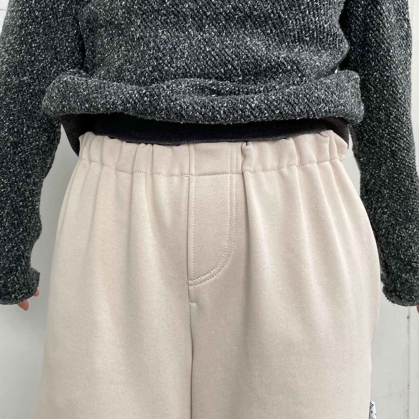 curve sweat lounge pants / beige / カーブスウェットパンツ