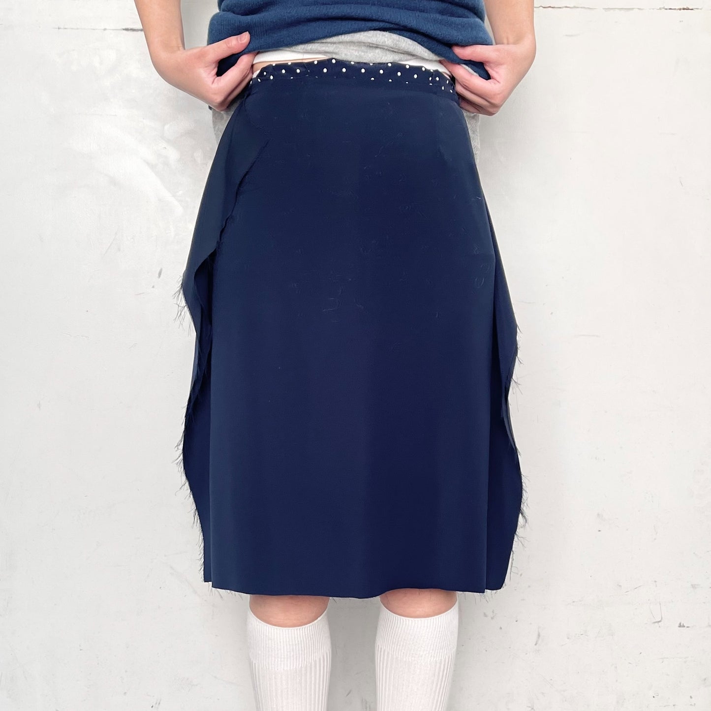 Cozy Pencil Skirt / navy / 変形ペンシルスカート