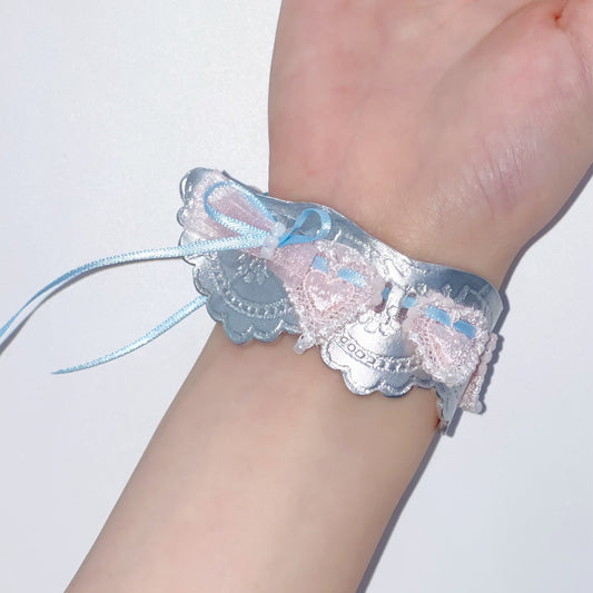 lace bangle / Heart pink / レースバングル