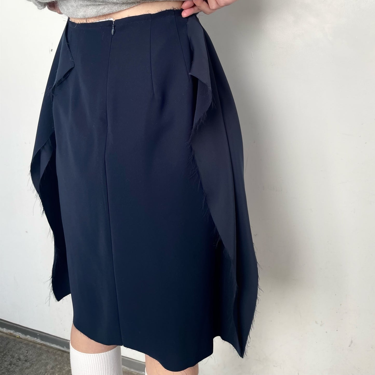 Cozy Pencil Skirt / navy / 変形ペンシルスカート