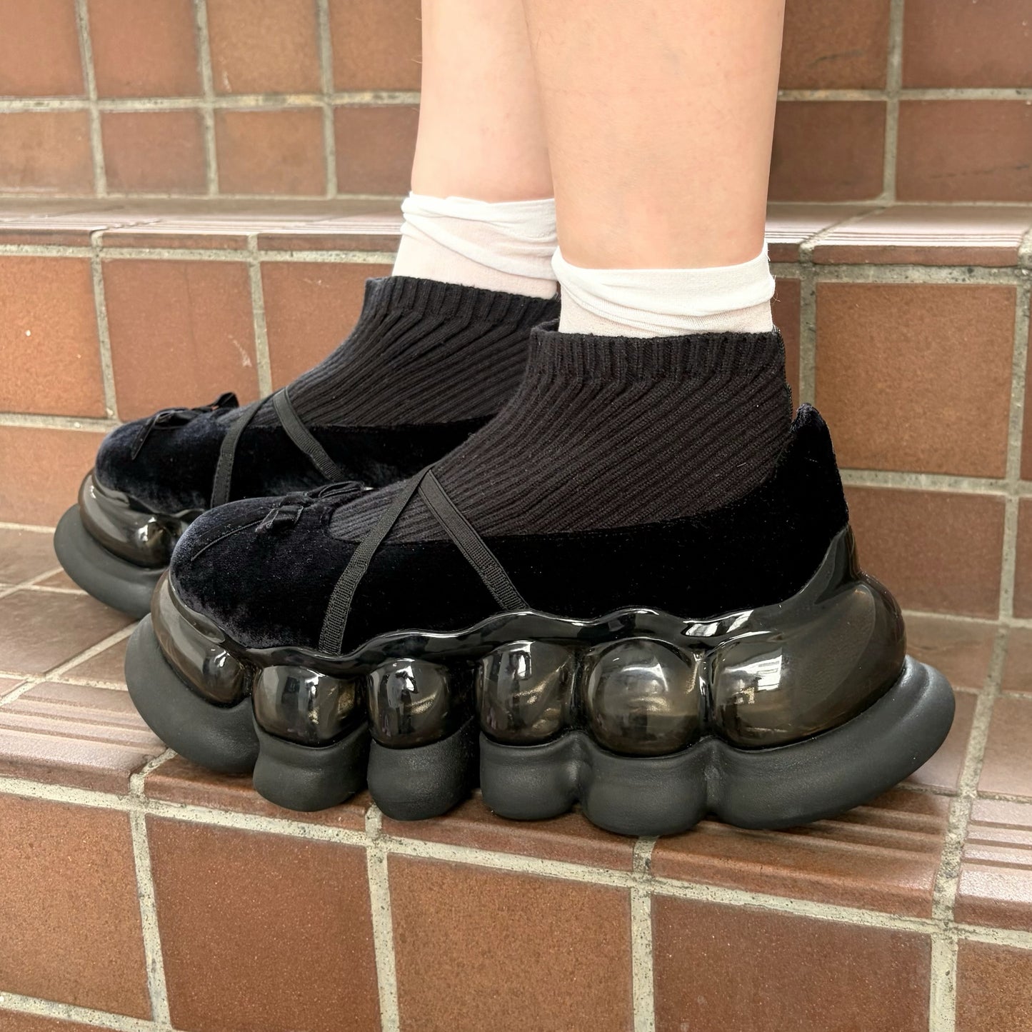JEWELRY ARK BALLERINA / BLACK / ソックスバレエシューズ