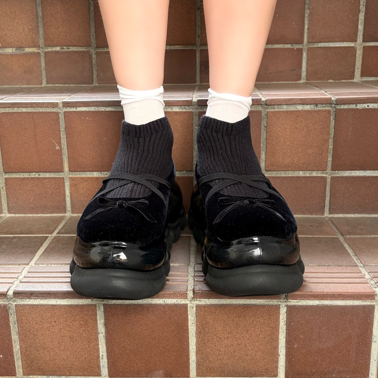 JEWELRY ARK BALLERINA / BLACK / ソックスバレエシューズ