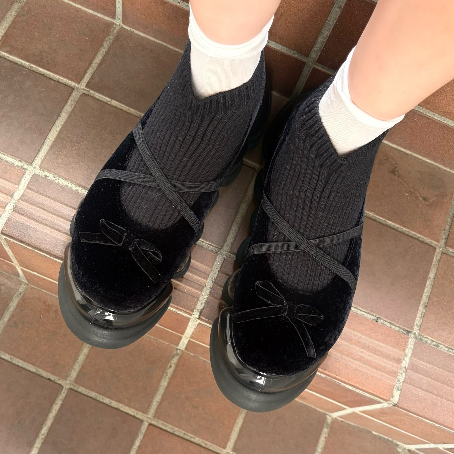 JEWELRY ARK BALLERINA / BLACK / ソックスバレエシューズ