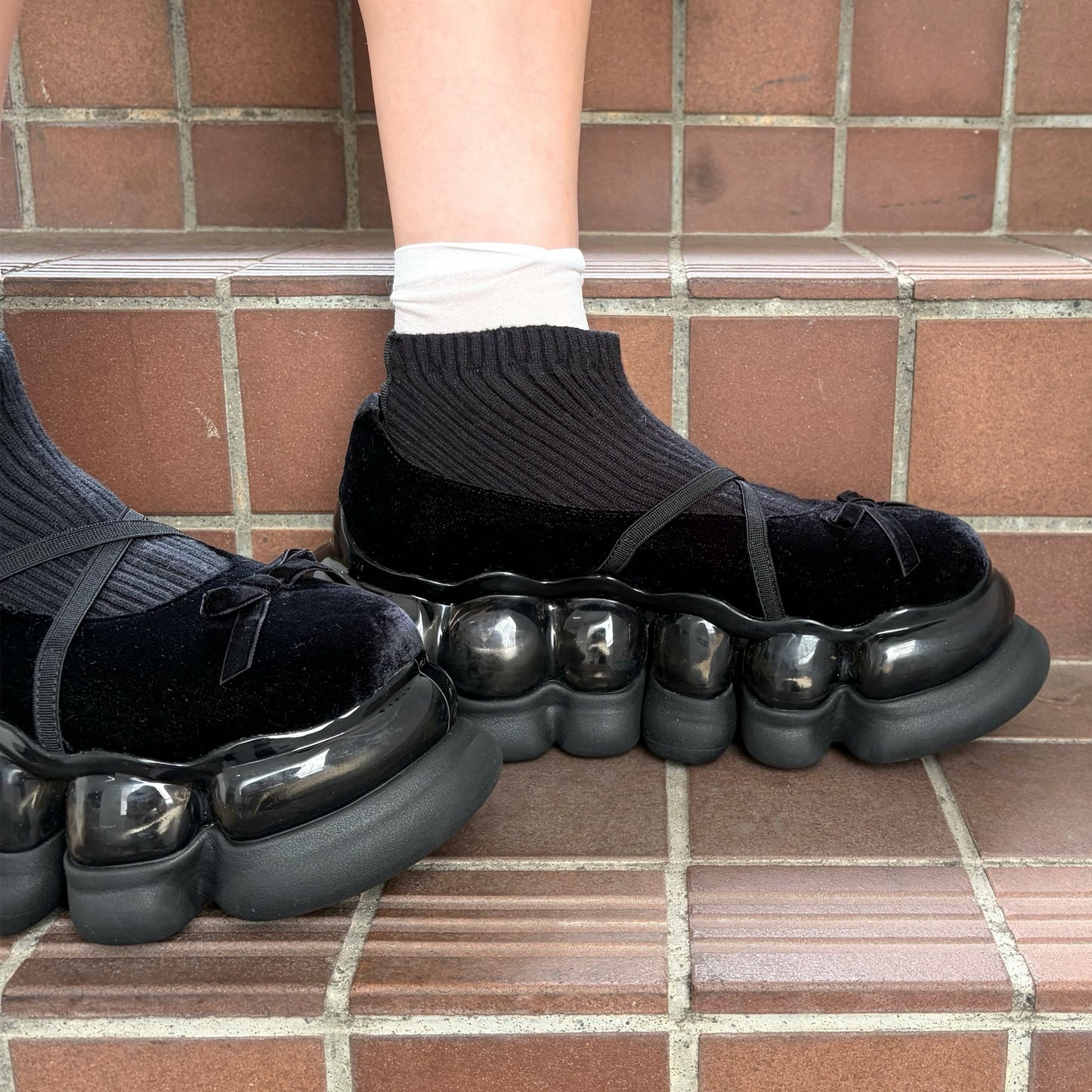 JEWELRY ARK BALLERINA / BLACK / ソックスバレエシューズ