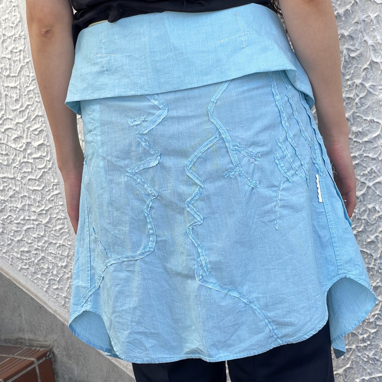 【TONII MONDO】-  face to face lap skirt / blue / ラップスカート