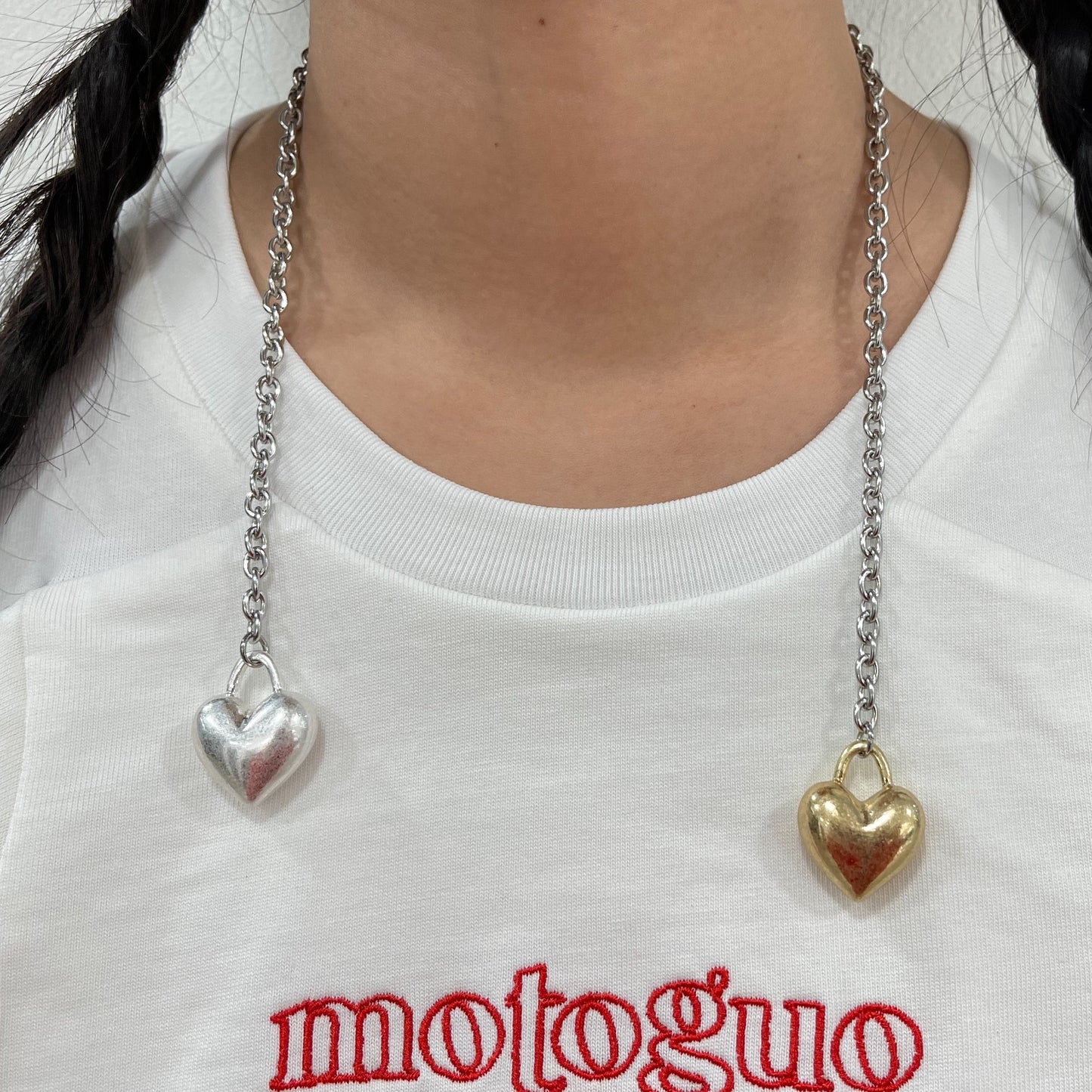 Entangled Hearts Necklace / silver / ハートネックレス