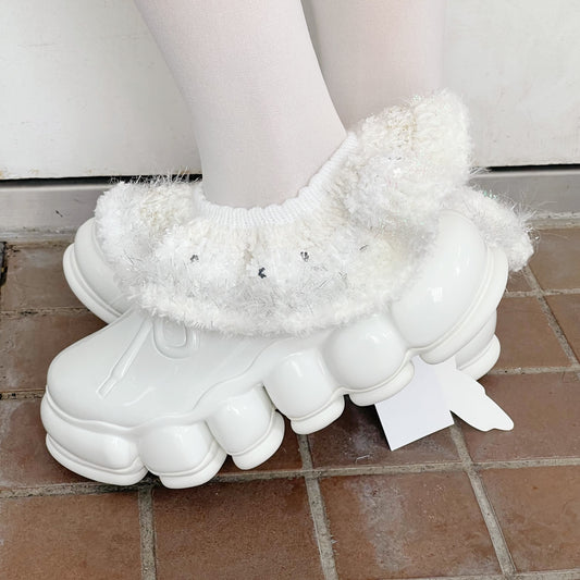 Ankle knitted short band / White / アンクルニットショートバンド
