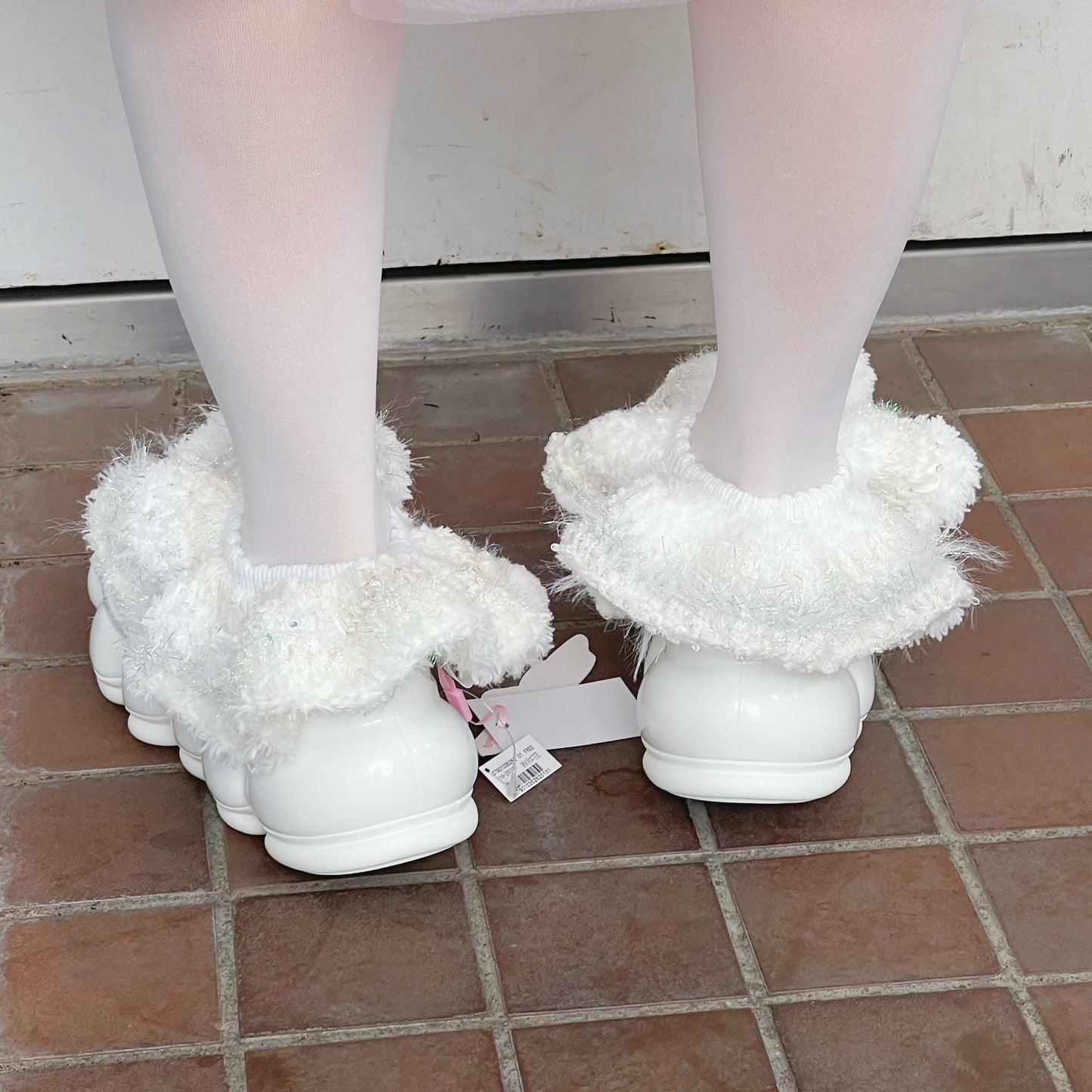 Ankle knitted short band / White / アンクルニットショートバンド