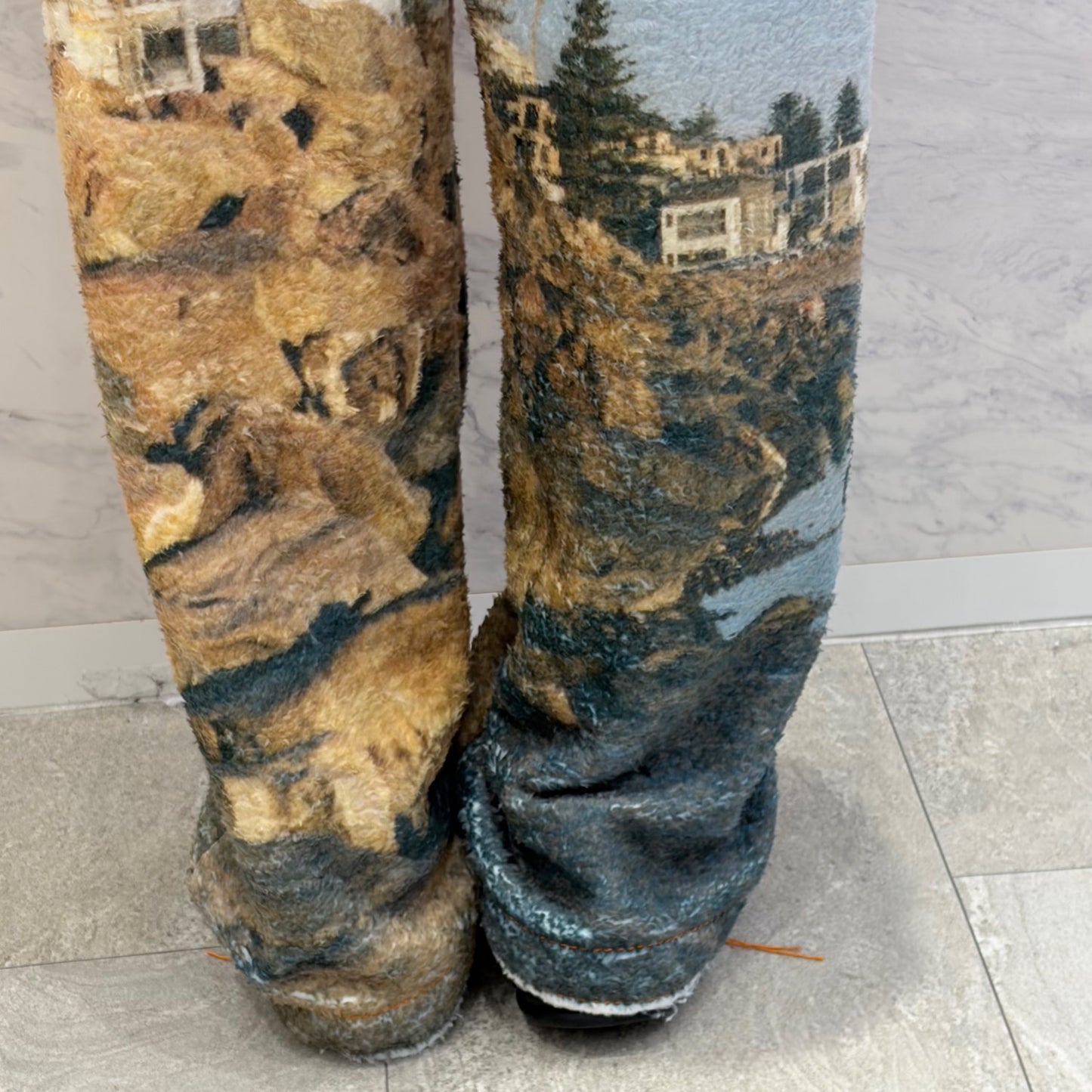 boa print pants / 風景 / ボアプリントパンツ