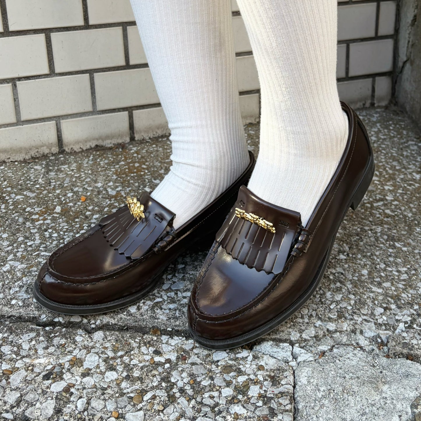 SIIILON x HARUTA ローファー memory loafers SIIILON×HARUTA Memory Loafer】flashree / Brown / キルトローファー