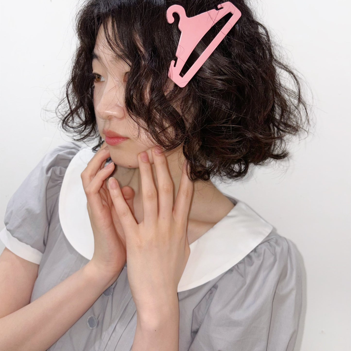 zZZ DRESS / GRAY / パフスリーブドレス