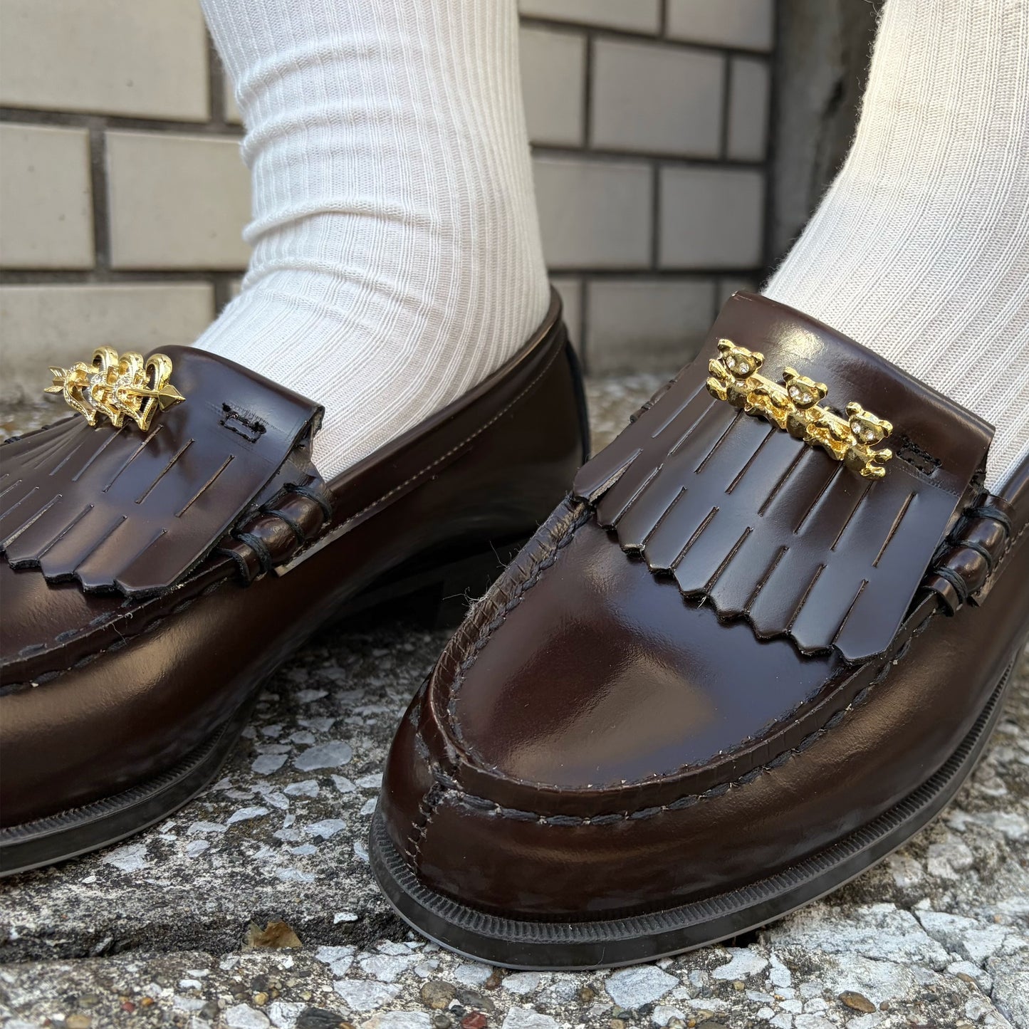 SIIILON×HARUTA ローファー ブラウン SIIILON×HARUTA Memory Loafer】flashree / Brown / キルトローファー