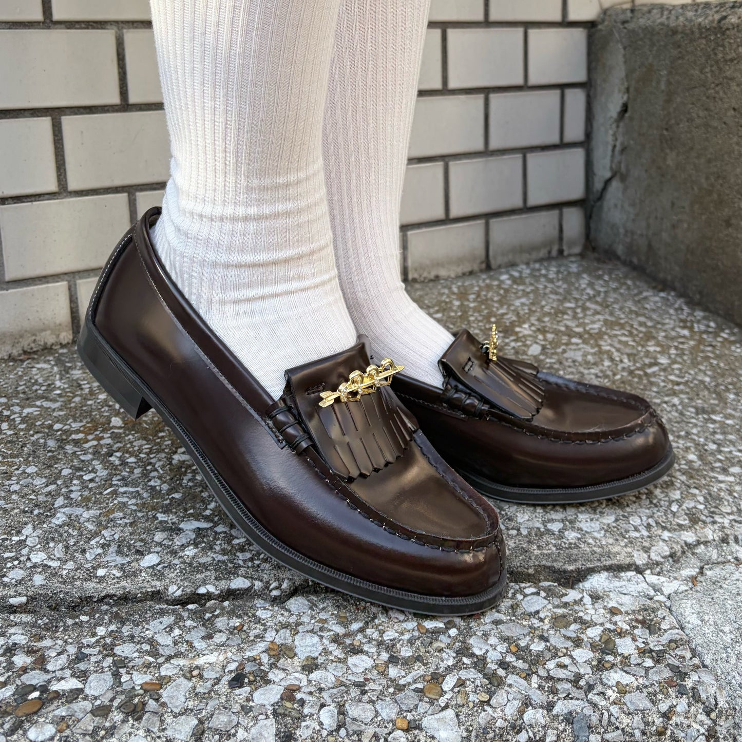 【SIIILON×HARUTA Memory Loafer】flashree / Brown / キルトローファー