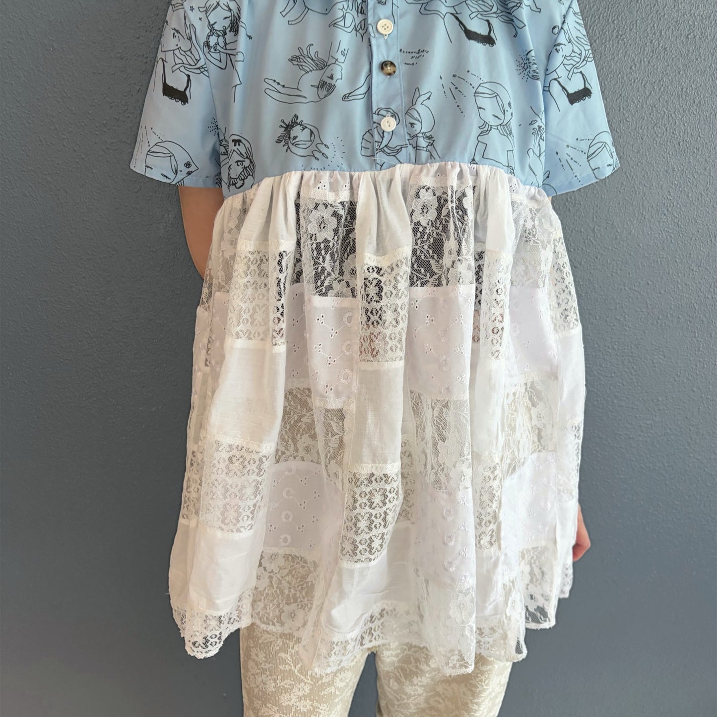MEGUMI OKUBO SHIRT TOP / blue / 大久保惠コラボレーションシャツ