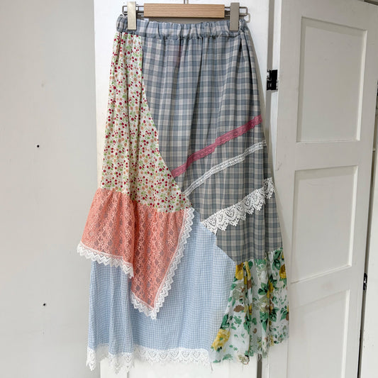 Crazy skirt / Flower Mix / アシンメトリースカート