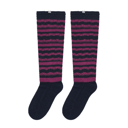 STRIPED MORI KNEE SOCKS / NAVY / ストライプソックス