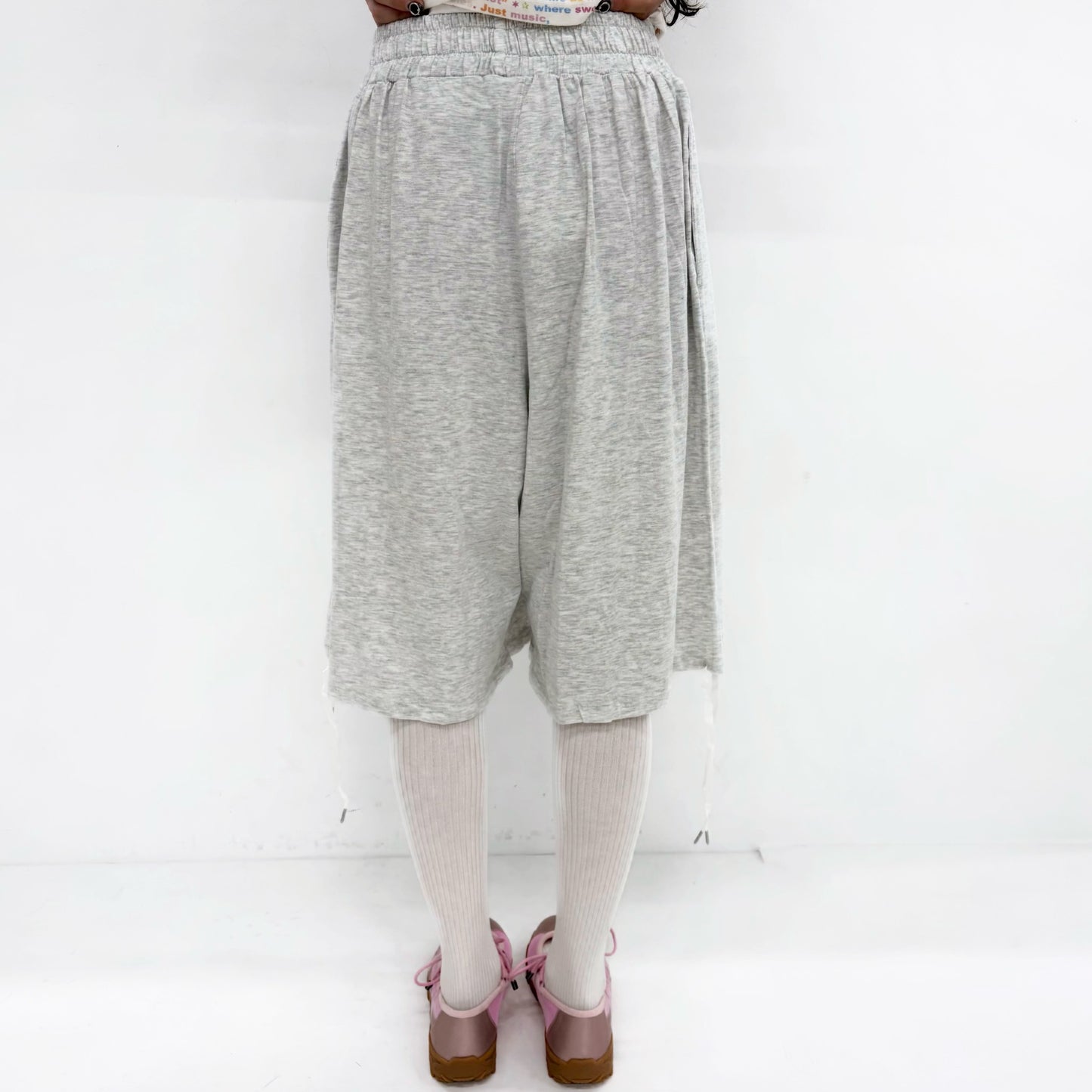 [fa.er.ie] lace-up half pants / light melange / レースアップハーフパンツ