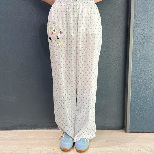 [F.E.E.S] button pop lounge pants / ボタンディテールパンツ