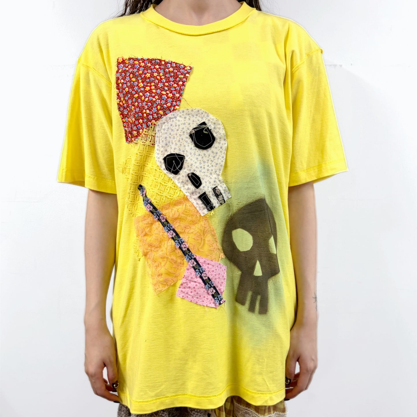 Patchwork T-shirts / Yellow / パッチワークTシャツ