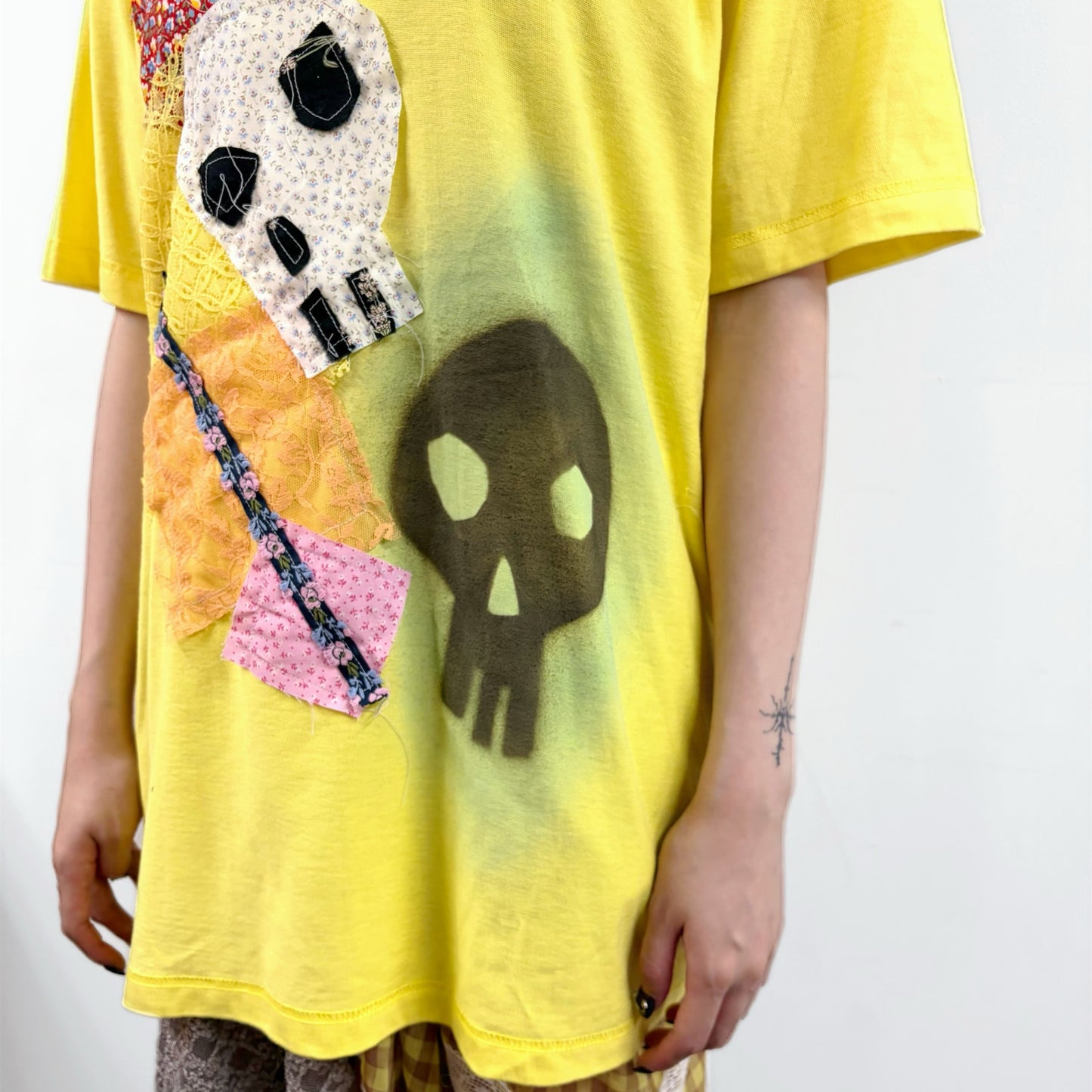 Patchwork T-shirts / Yellow / パッチワークTシャツ
