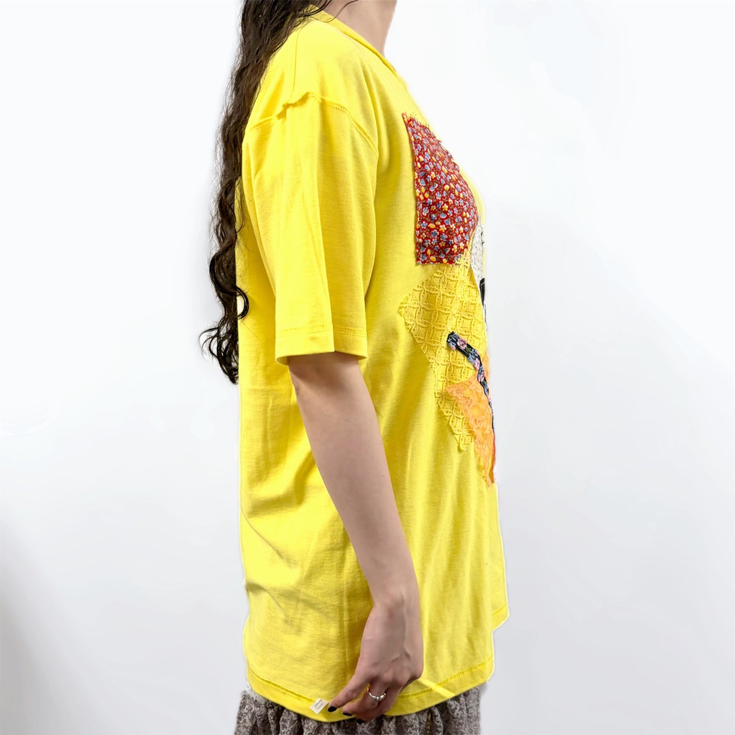 Patchwork T-shirts / Yellow / パッチワークTシャツ