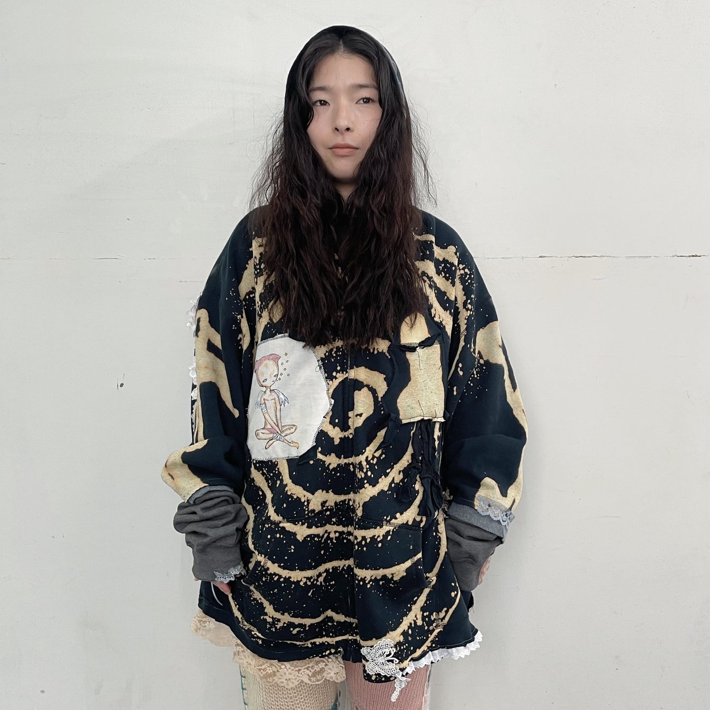 trust teji x TONII MONDO collabolation ★ Bond hoodie dye / Black / ボンドフーディー